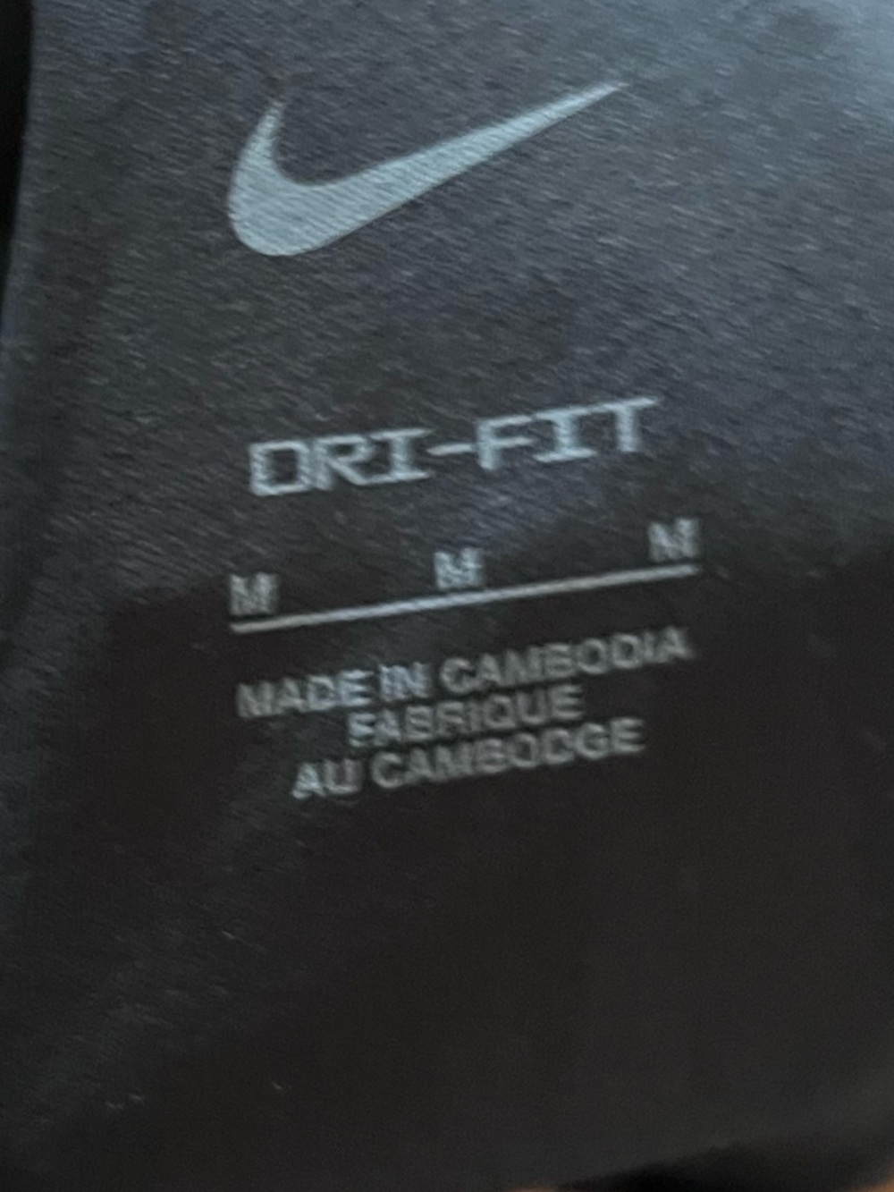 Nike Black Women's Dri-FIT Athletic Shorts with White Swoosh - Picture 3 of 3